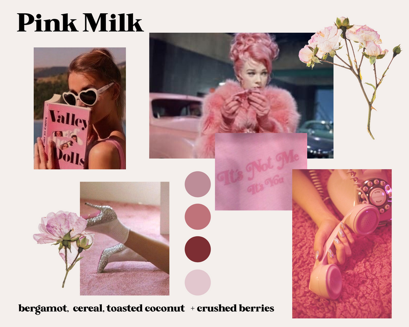 cute mood board for clean vegan candle